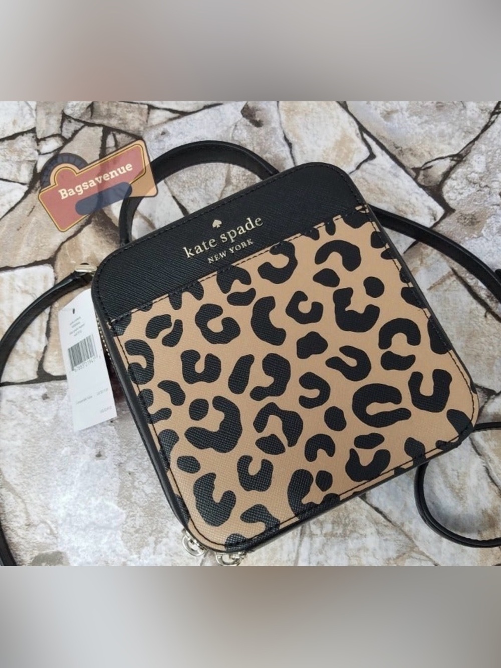 Kate Spade Leopard Print Crossbody Bag in Brown and Black